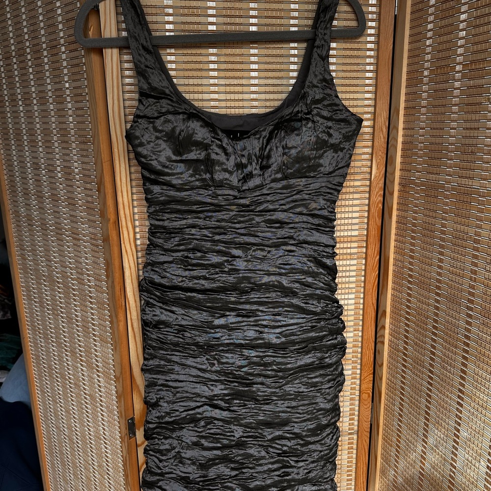 Elegant silver Ruched Dress